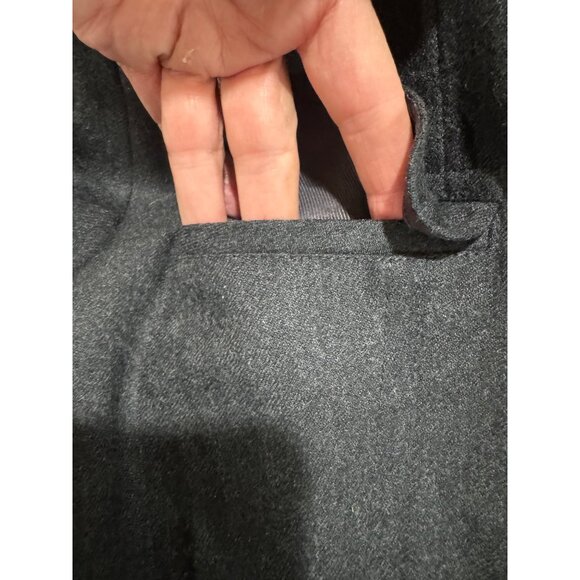 Vintage J. Peterman 100% Wool Blazer Jacket Size 8 Gray Tailored Fit Sustainable - Picture 6 of 8